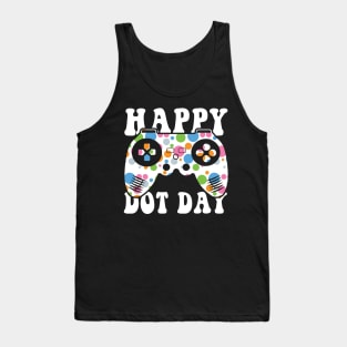 Funny Colourful Polka Dot Video Game International Dot Day Tank Top